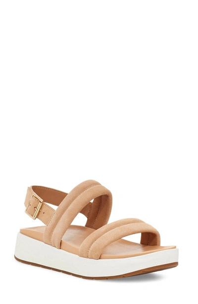 Shop Ugg Lynnden Platform Sandal In Bronzer Suede