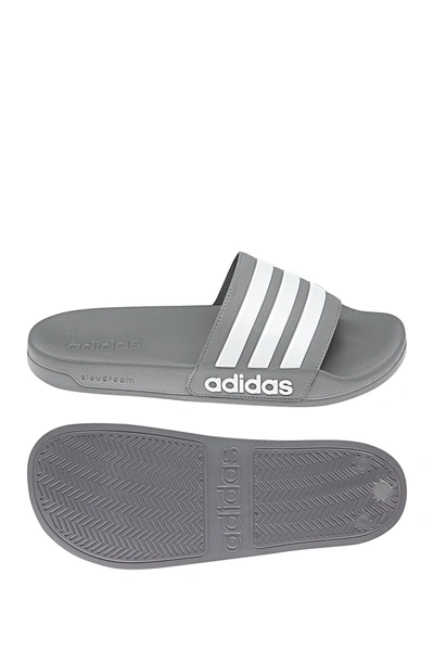 Shop Adidas Originals Adilette Slide Sandal In Grethr/ftw