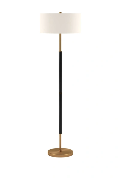 Shop Addison And Lane Simone Matte Black/brass Floor Lamp