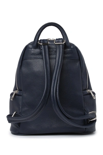 Shop Maison Heritage Leather Backpack In Navy