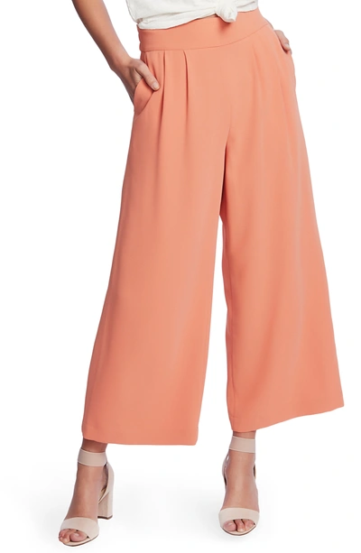 Shop 1.state Wide Leg Crepe Trousers In Romantic Apricot
