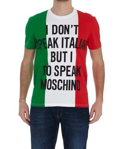 Shop Moschino Logo T-shirt In Multicolor