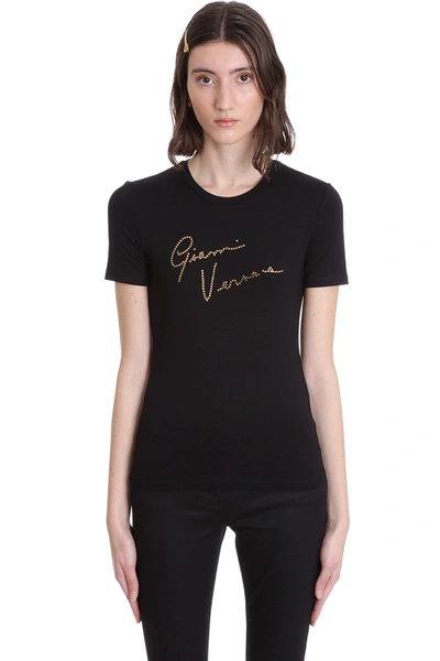 Shop Versace T-shirt In Black Viscose