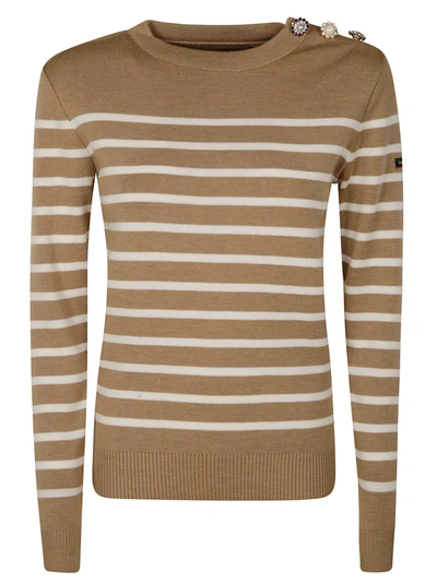 Shop Marc Jacobs Stripe Sweater In Camel