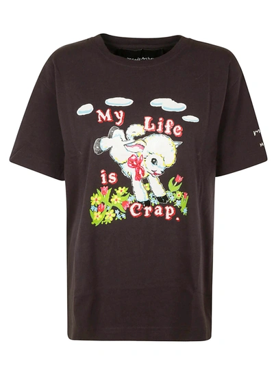 Shop Marc Jacobs My Life Is Crap T-shirt In Black