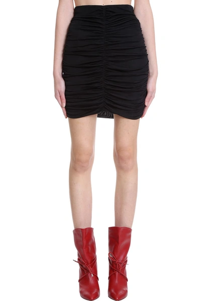 Shop Isabel Marant Doroka Skirt In Black Cotton