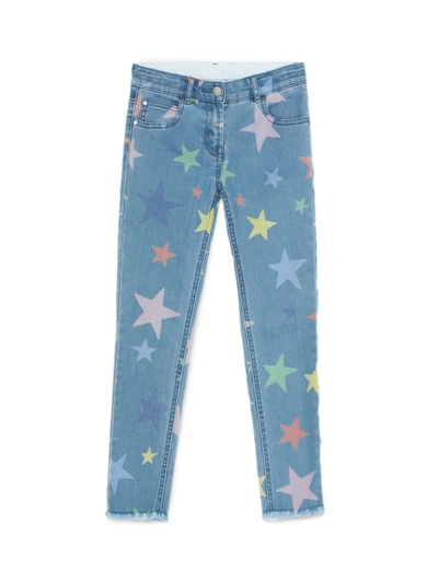 Shop Stella Mccartney Multicolour Stars Skinny Denim Trousers