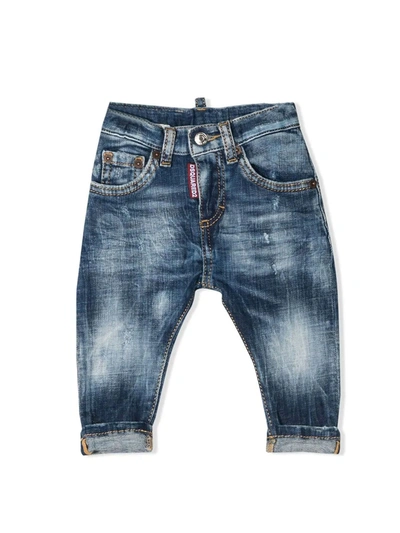 Shop Dsquared2 Blue Cotton Denim Jeans