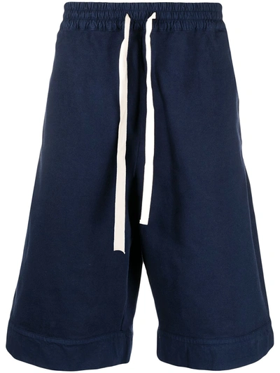 Shop Jil Sander Knee-length Cotton Deck Shorts In Blue