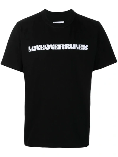 Shop Sacai Love Over Rules T-shirt In Black