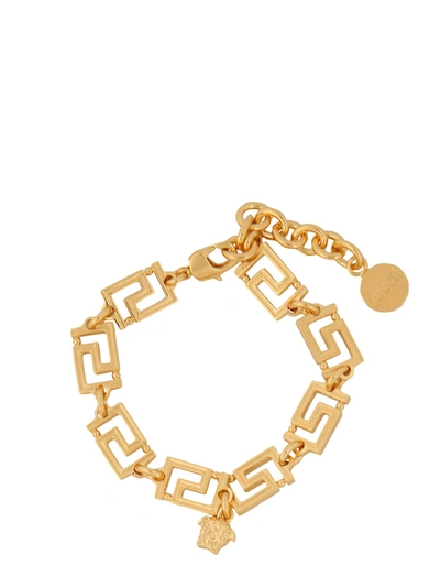 Shop Versace Grecamania Bracelet In Gold