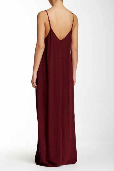 Shop Love Stitch Gauze Maxi Dress In Merlot