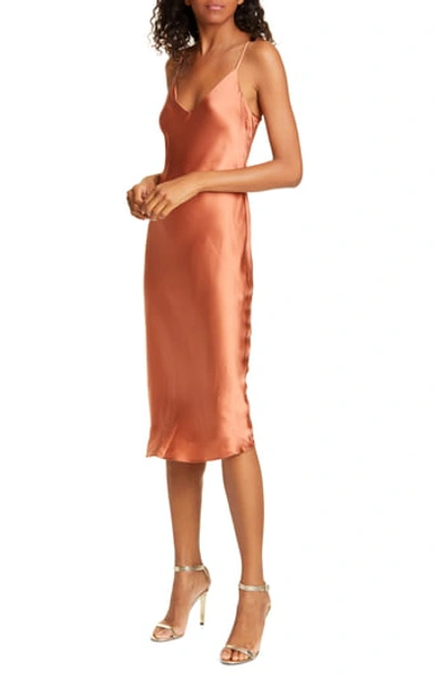 Shop L Agence Jodie Silk Slip Dress In Dusty Rose