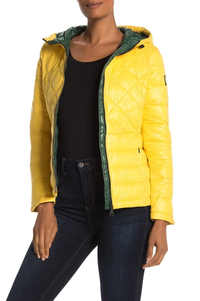 Shop Noize Kerri Waterproof & Wind Resistant Lightweight Puffer Jacket In Citrine