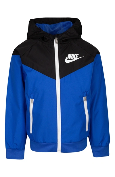 Shop Nike Windrunner Water Resistant Hooded Jacket In Game Royal