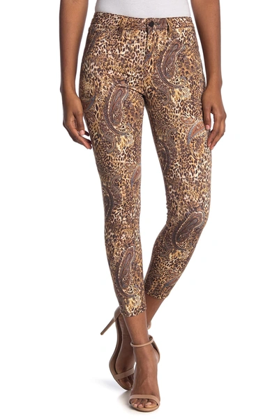 Shop L Agence Margot Leopard Paisley Skinny Jeans In Bronze Val