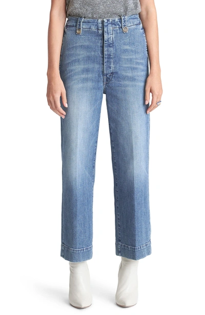 Shop Mother The Zipped High Waist Straight Leg Jeans In Secret Sister