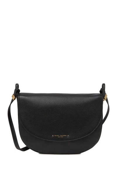 Shop Marc Jacobs Large Supple Group Leather Messenger Bag In Black