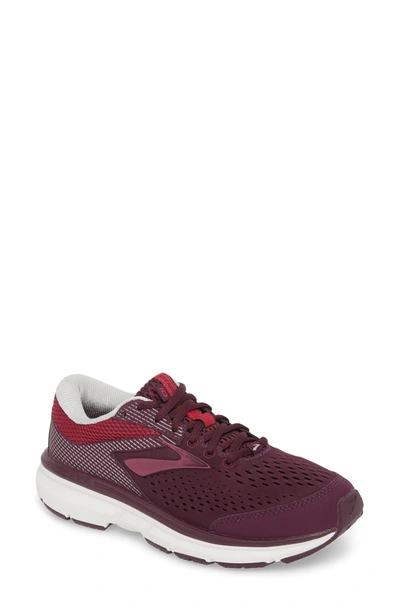Shop Brooks Dyad 10 Running Shoe In Purple/pink/grey