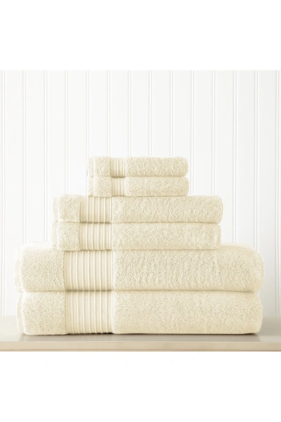 Shop Modern Threads 6-piece Turkish Cotton Towel Set In Ivory