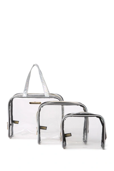 Shop Aimee Kestenberg Chloe Transparent Tote Set In Hologram