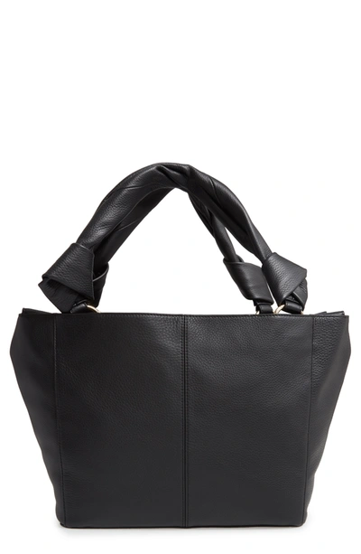 Shop Vince Camuto Dian Pebbled Leather Tote In Black