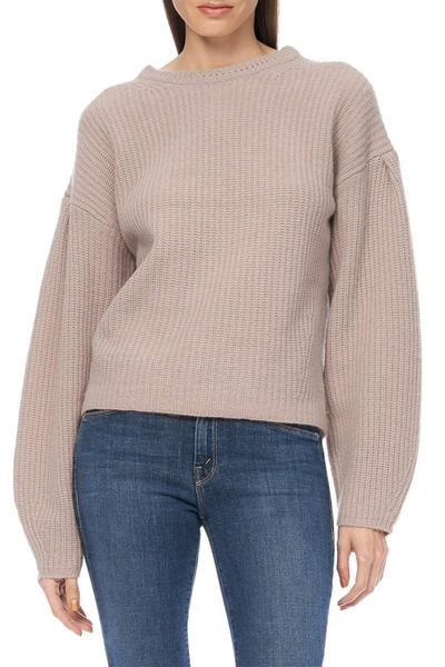 Shop 360cashmere Ambrose Crew Neck Sweater In Adobe Pink