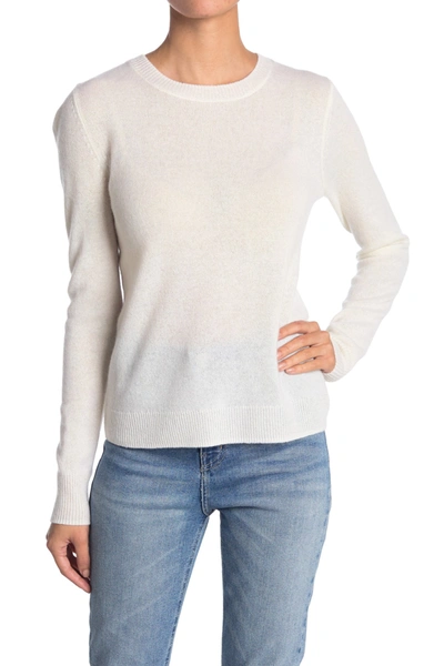 Shop 525 America Cashmere Crew Neck Pullover Sweater In Wnt.white