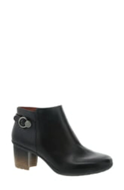 Shop Dansko Perry Waterproof Ankle Bootie In Black Waterproof Leather