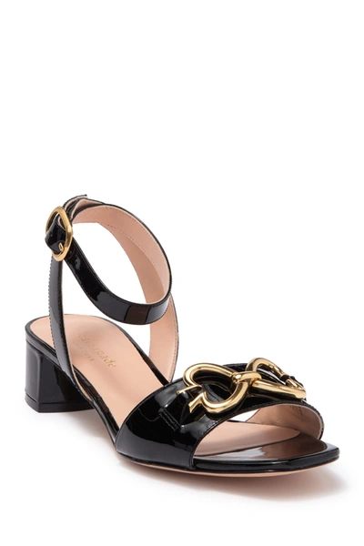 Kate Spade Women's Lagoon Heart Chain Patent Leather Sandals In Black  Patent Leather | ModeSens
