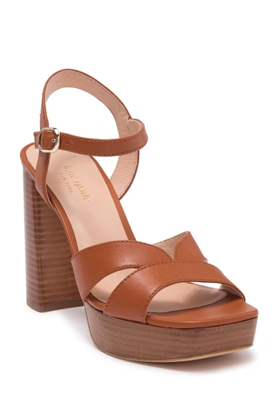 Shop Kate Spade Delight Platform Sandal In Hot Cider