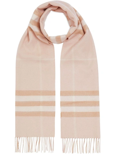 Shop Burberry Scarves In Pale Blush