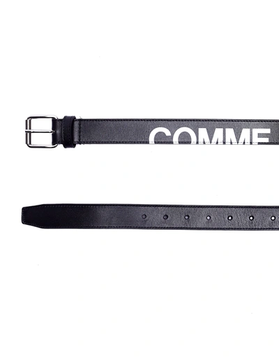 Shop Comme Des Garçons Black Leather Logo Belt