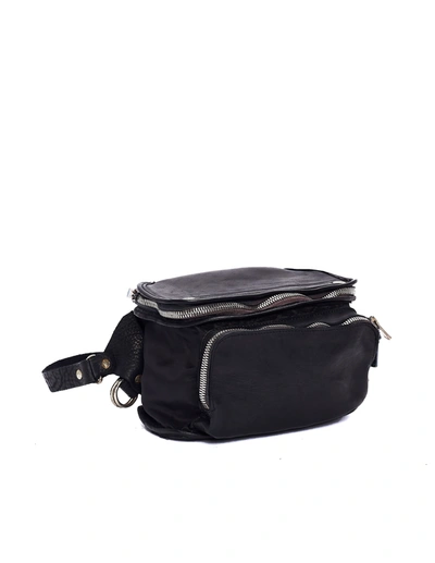 Shop Guidi Black Nylon & Leather Transformer Backpack