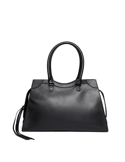 Shop Balenciaga Neo Classic Top Large Handle Bag In Black