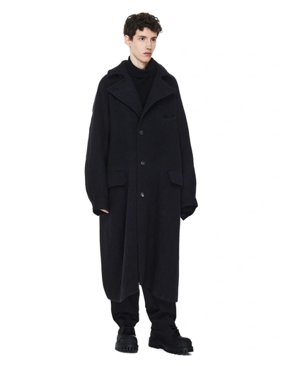 Shop Ziggy Chen Oversize Wool & Alpaka Coat In Grey