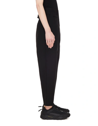 Shop Junya Watanabe Wool Straight Trousers In Black