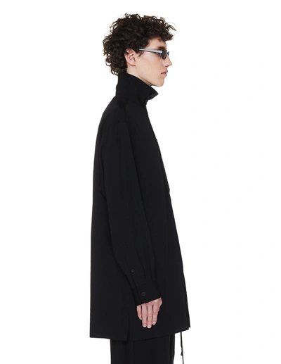 Shop Yohji Yamamoto High Collar Shirt In Black