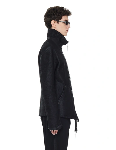 Shop Isaac Sellam Les Deux Leather Coat In Black