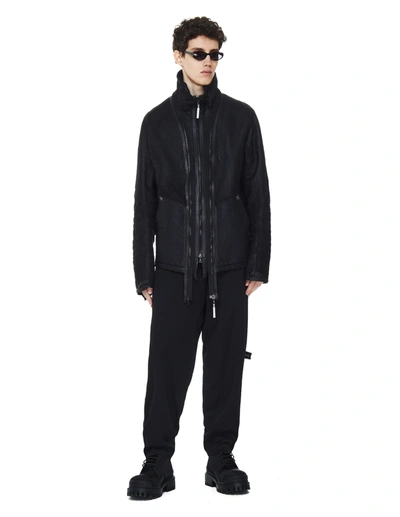 Shop Isaac Sellam Les Deux Leather Coat In Black