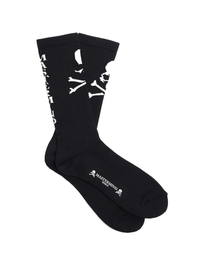 Shop Mastermind Japan Socks With Skulls In Black