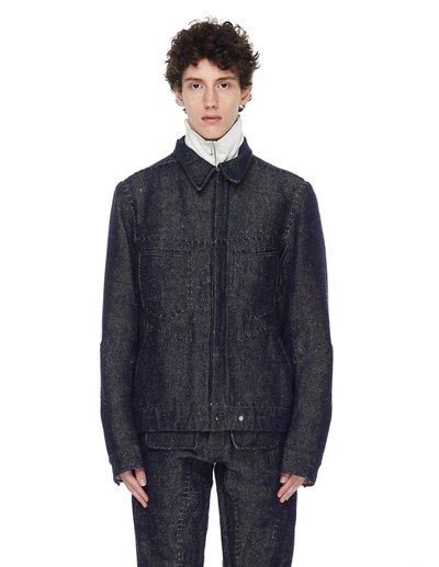 Shop Isaac Sellam Blue Refractaire Buttoned Jacket