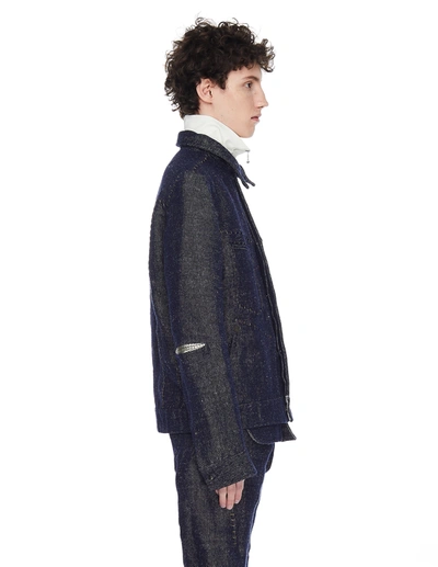 Shop Isaac Sellam Blue Refractaire Buttoned Jacket