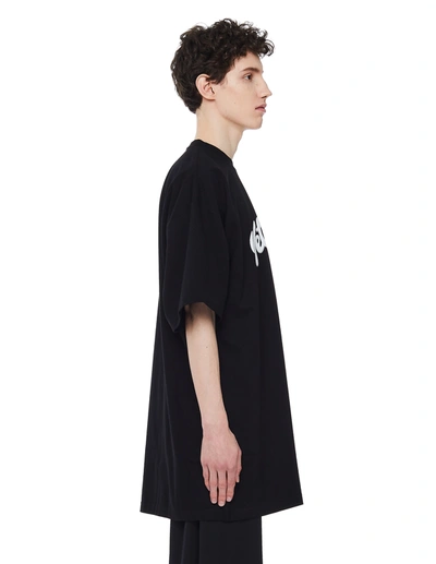 Shop Vetements Oversize Black Logo T-shirt