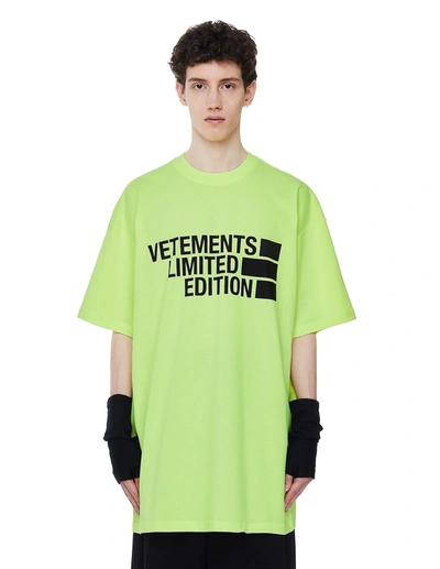 Shop Vetements Oversize Limited Edition Printed T-shirt In Green