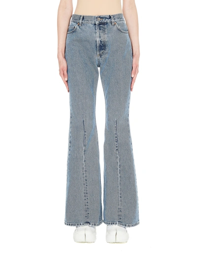 Shop Vetements Blue Flare Jeans