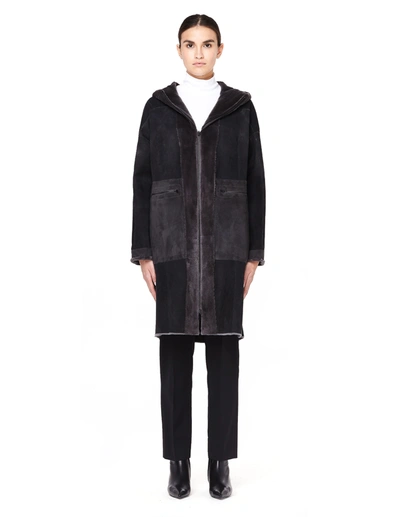 Shop 32 Paradis Alpes Reversible Mink Fur Coat In Grey