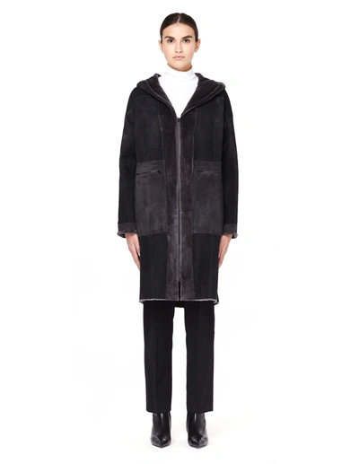 32 Paradis Alpes Reversible Mink Fur Coat In Grey