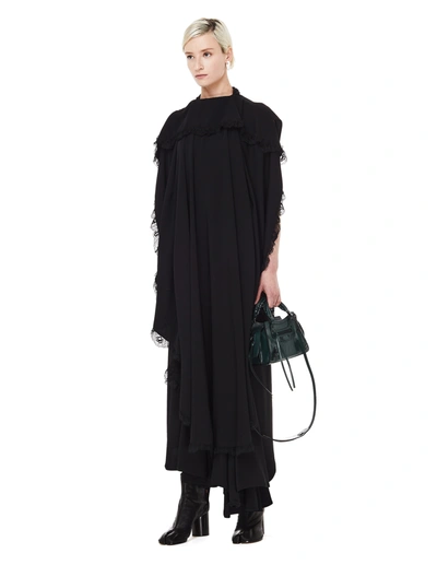 Shop Balenciaga Black Dress With Ruffles