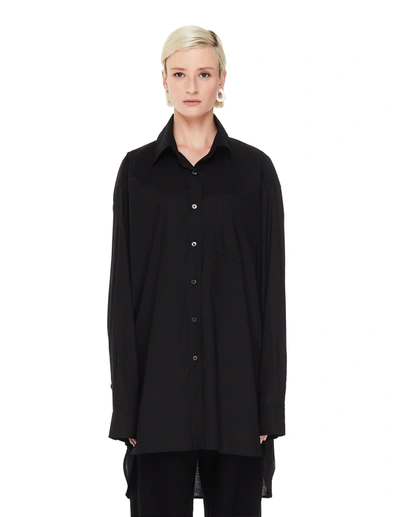 Shop Ann Demeulemeester Elongated Back Shirt In Black
